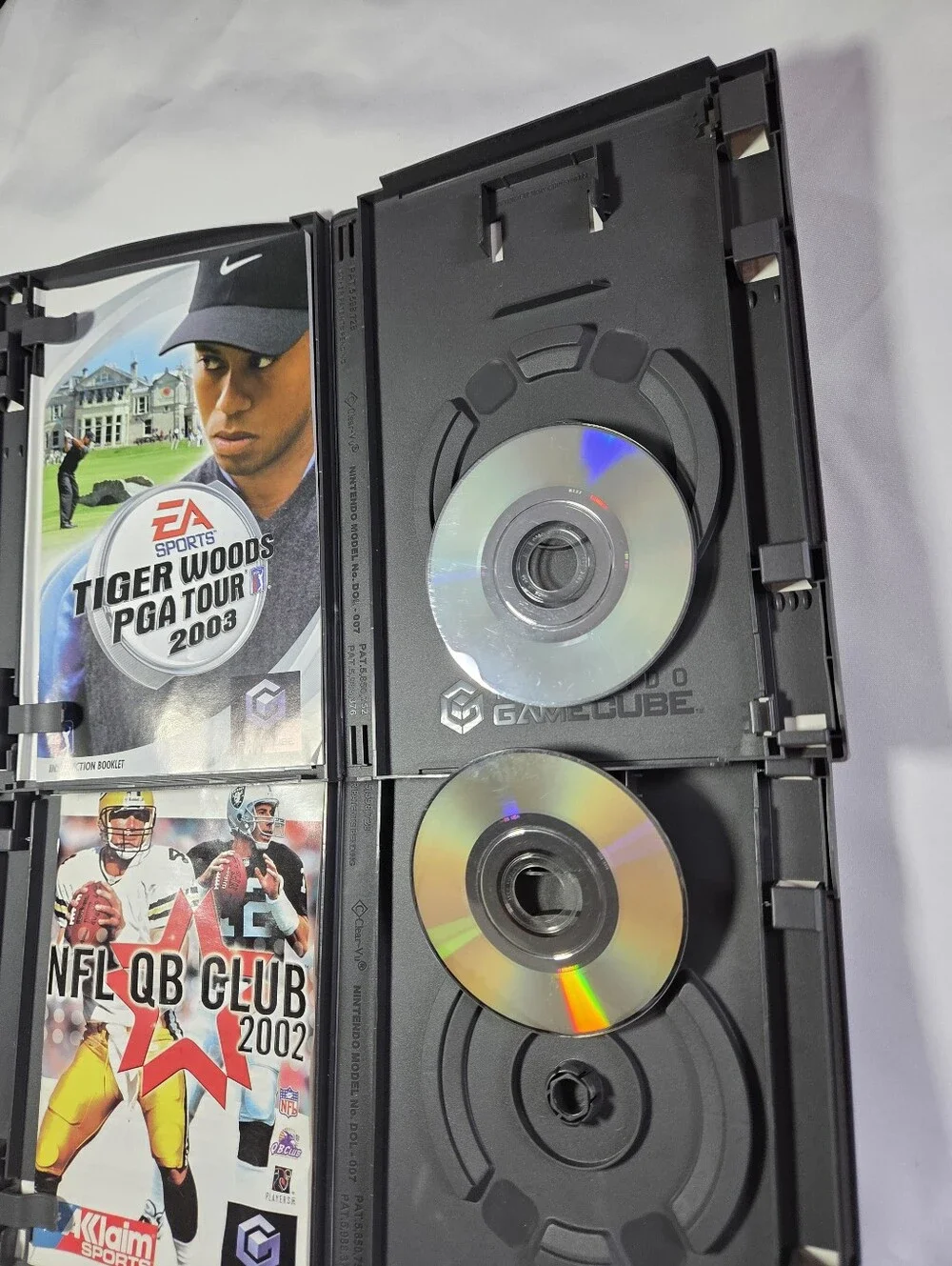 Nintendo GameCube Sports Lot: Tiger Woods PGA Tour 2003 + NFL QB Club 2002